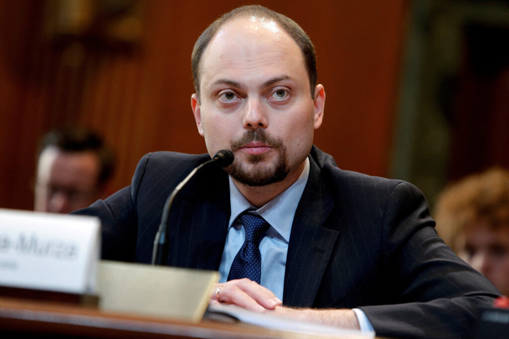 Russian opposition leader Vladimir Kara-Murza, vice chairman of Open Russia, testifies before a Senate Appropriations State, Foreign Operations and Related Programs Subcommittee hearing on "Civil Society Perspectives on Russia" on Capitol Hill in Washington, U.S. REUTERS/Joshua Roberts