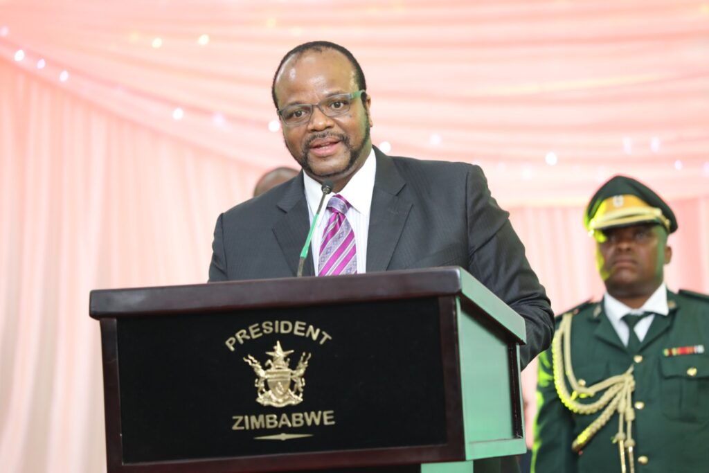 His Majesty King Mswati III speaking during his visit to Zimbabwe.