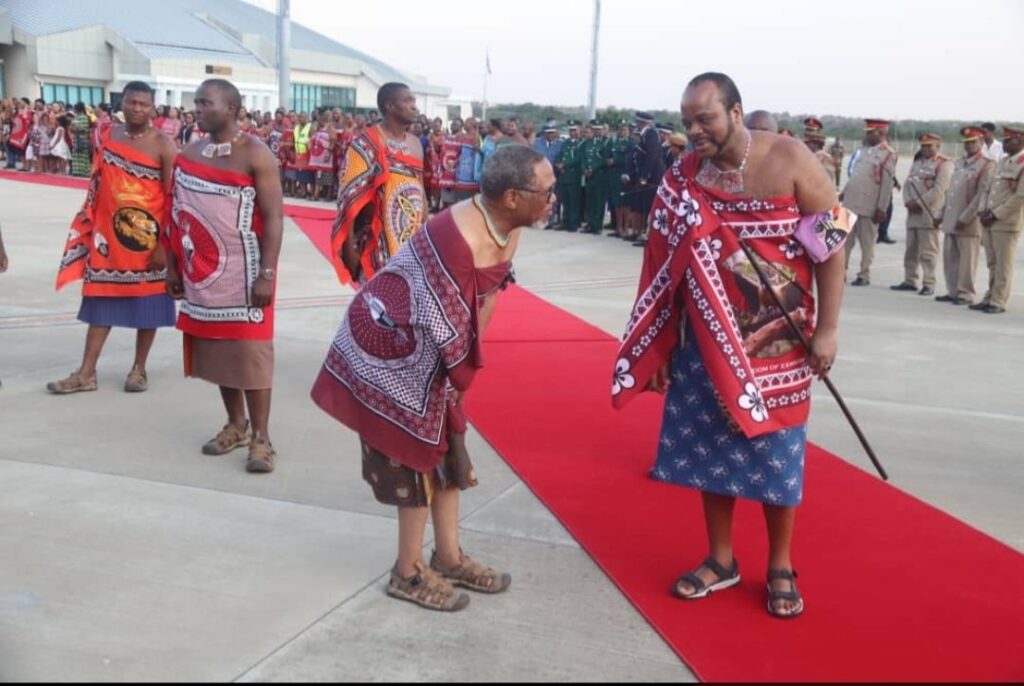 His Majesty King Mswati III leaving for Zimbabwe. Picture: Supplied