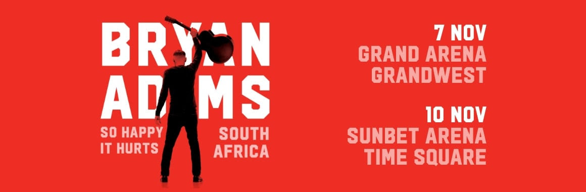 The tour dates of Bryan Adams South African visit. Graphic: Discovery Bank. 