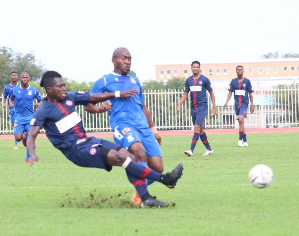 It was action plenty in as Royal Leopard trashed Mbabane Swallows 4-2. Picture: Ntokozo Magongo