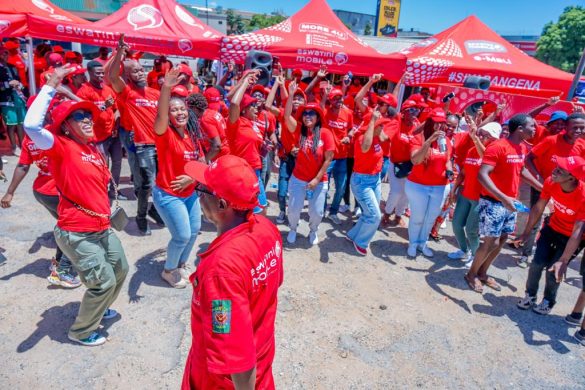 Eswatini Mobile team posing for a picture